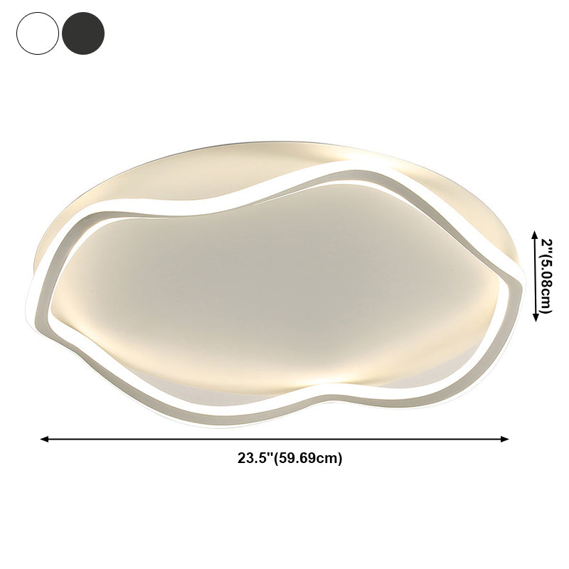 Modern Fashionable LED Linear Flush Mount Aluminium Indoor Ceiling Light with Silicone Shade
