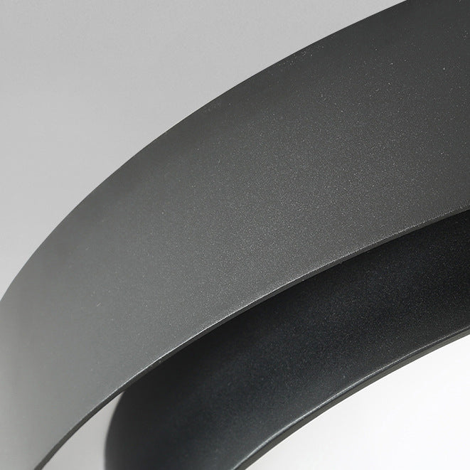 Modern Creative Circular LED Ceiling Light Lacquered Iron Flush Mount with Acrylic Shade