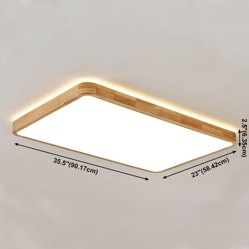 Geometrievorm LED-plafondlamp Modern hout 1-lichts inbouw voor slaapkamergang