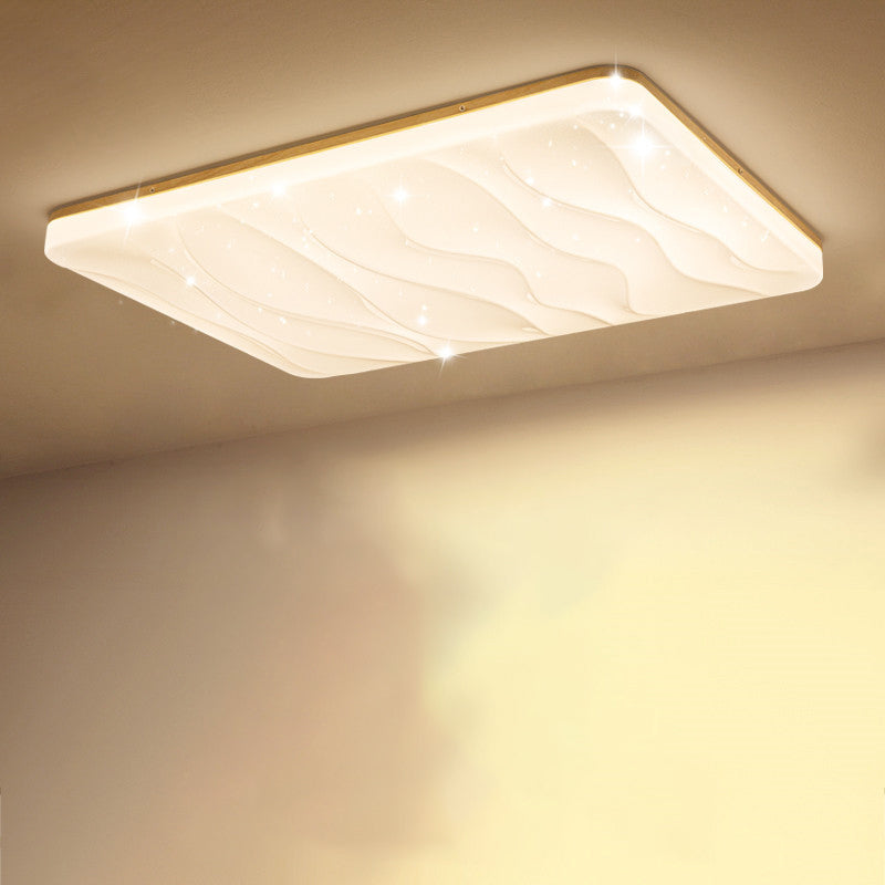 Lampada da soffitto a LED a forma geometrica Moderna in legno 1 luce da incasso per sala da pranzo corridoio