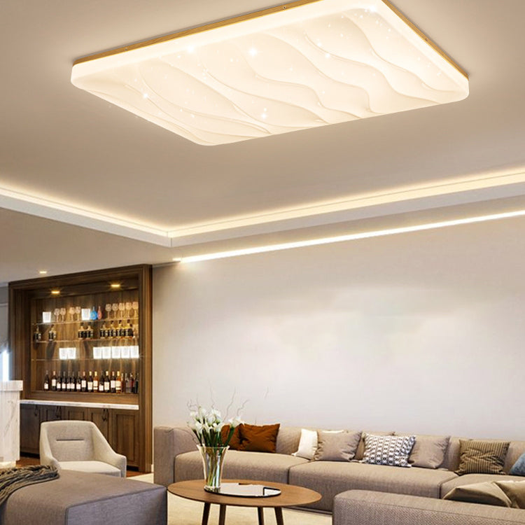 Geometry Shape LED Ceiling Lamp Modern Wood 1 Light Flush Mount for Aisle Dining Room
