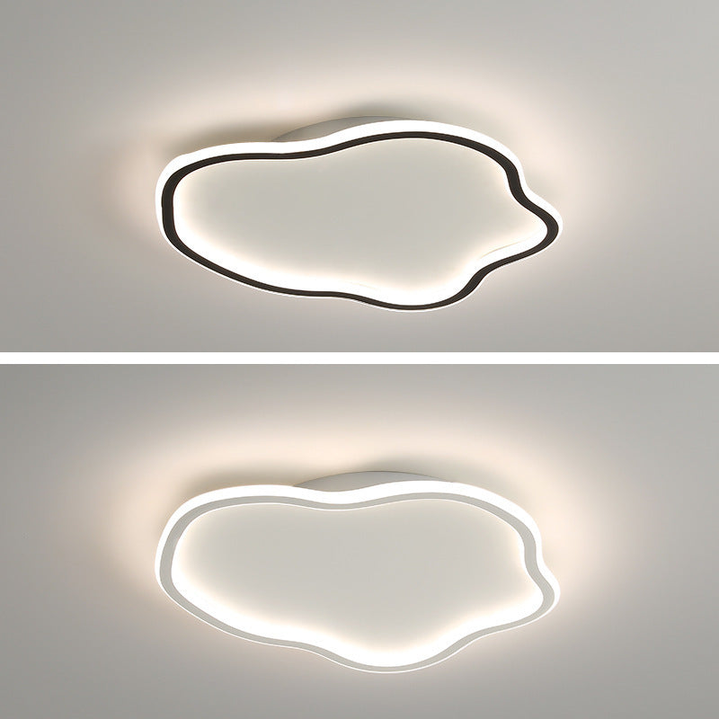 Modern Minimalist Cloud LED Flush Mount Wrought Iron Ceiling Fixture with Acrylic Shade