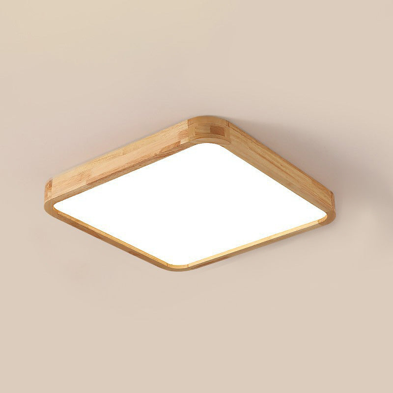 Modern Simple Style Geometric Flush Mount Lighting Wooden Flush Ceiling Light