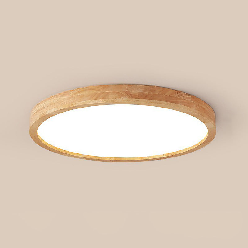 Modern Simple Style Geometric Flush Mount Lighting Wooden Flush Ceiling Light