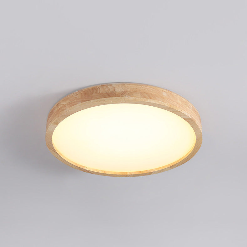Modern Simple Style Geometric Flush Mount Lighting Wooden Flush Ceiling Light