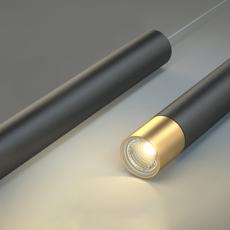 Modern Minimalist Style Linear Chandelier Lighting Fixtures Metal Island Ceiling Light