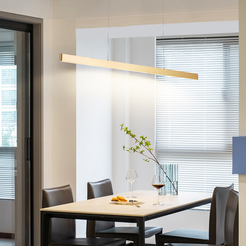 Lustres d'île linéaire contemporains lumières luminaires de lustre en métal