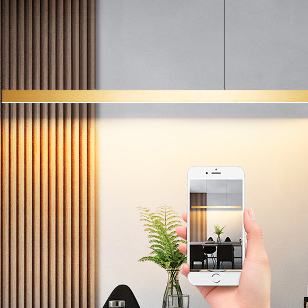 Lustres d'île linéaire contemporains lumières luminaires de lustre en métal