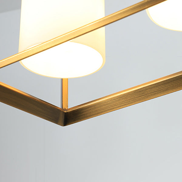 Éclairage d'îlot de cuisine industrielle Rectangle Metal Island Chandelier