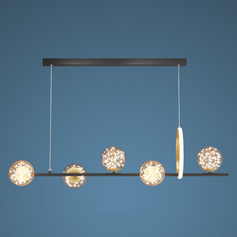 Modern Globe Chandeliers Island Lights Glass 6 Light Globe Chandeliers