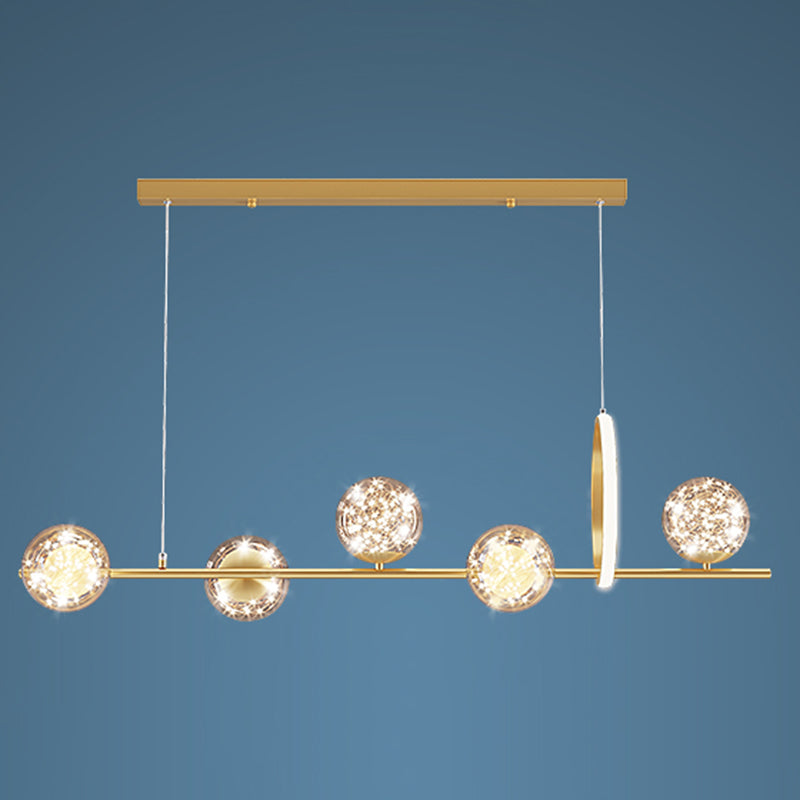 Modern Globe Chandeliers Island Lights Glass 6 Light Globe Chandeliers