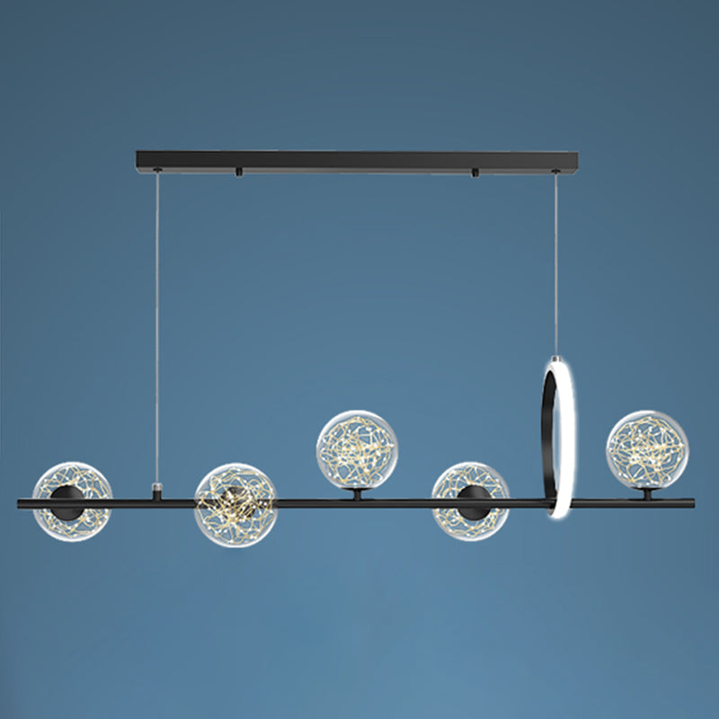 Modern Globe Chandeliers Island Lights Glass 6 Light Globe Chandeliers