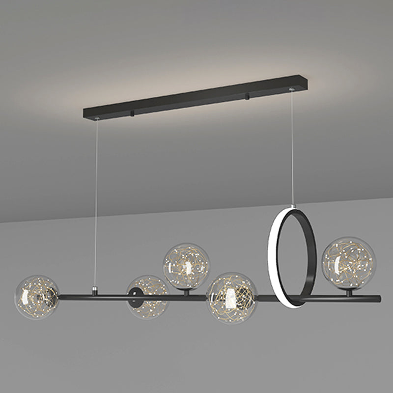 Modern Globe Chandeliers Island Lights Glass 6 Light Globe Chandeliers