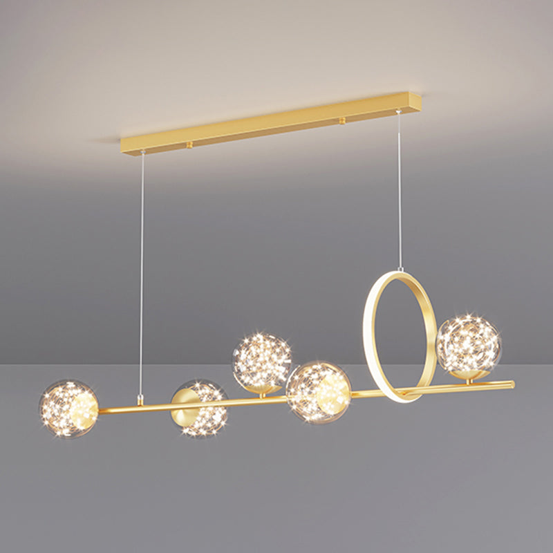 Modern Globe Chandeliers Island Lights Glass 6 Light Globe Chandeliers