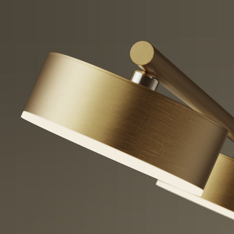 Cylinder Island Lights Modern Metal 4 Light Island Lighting in Gold