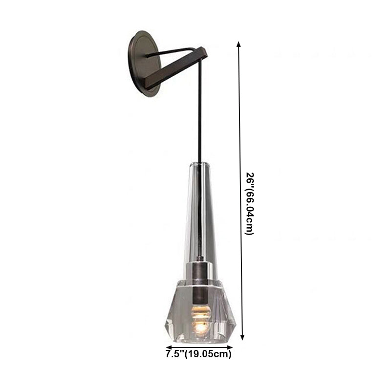 Geometrische 1-Licht-Wandleuchter moderner Kristallwandmontageleuchte