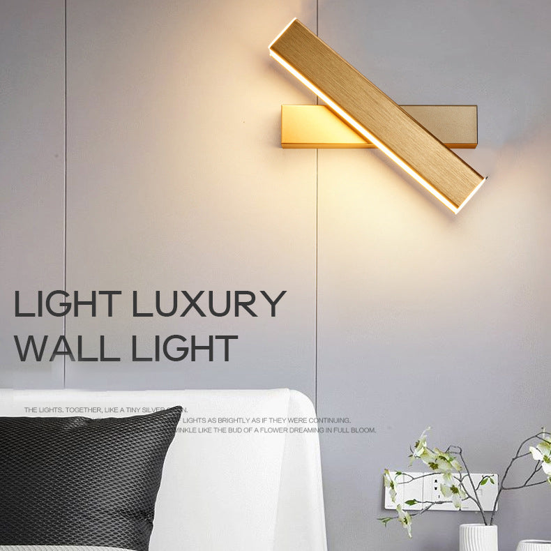 Ajustable de 1 luces de sombra lineal matones de pared de estilo moderno de metal iluminación de pared