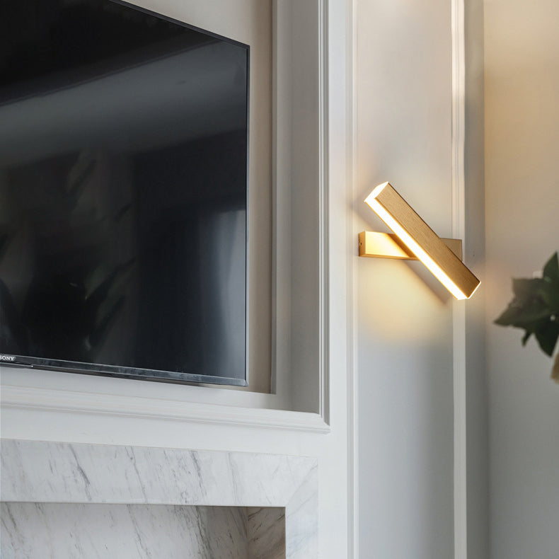 Ajustable de 1 luces de sombra lineal matones de pared de estilo moderno de metal iluminación de pared