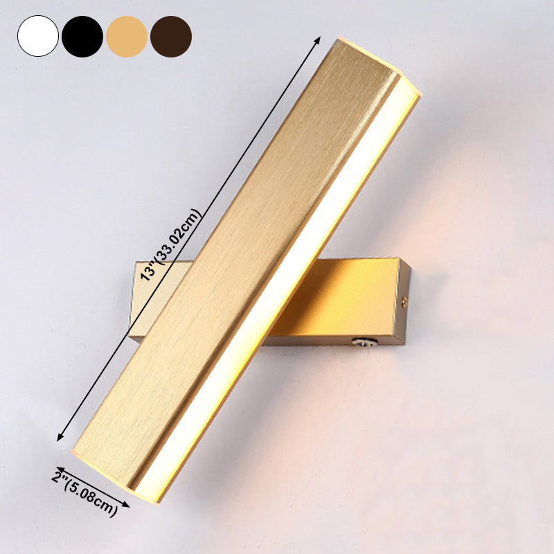 Ajustable de 1 luces de sombra lineal matones de pared de estilo moderno de metal iluminación de pared