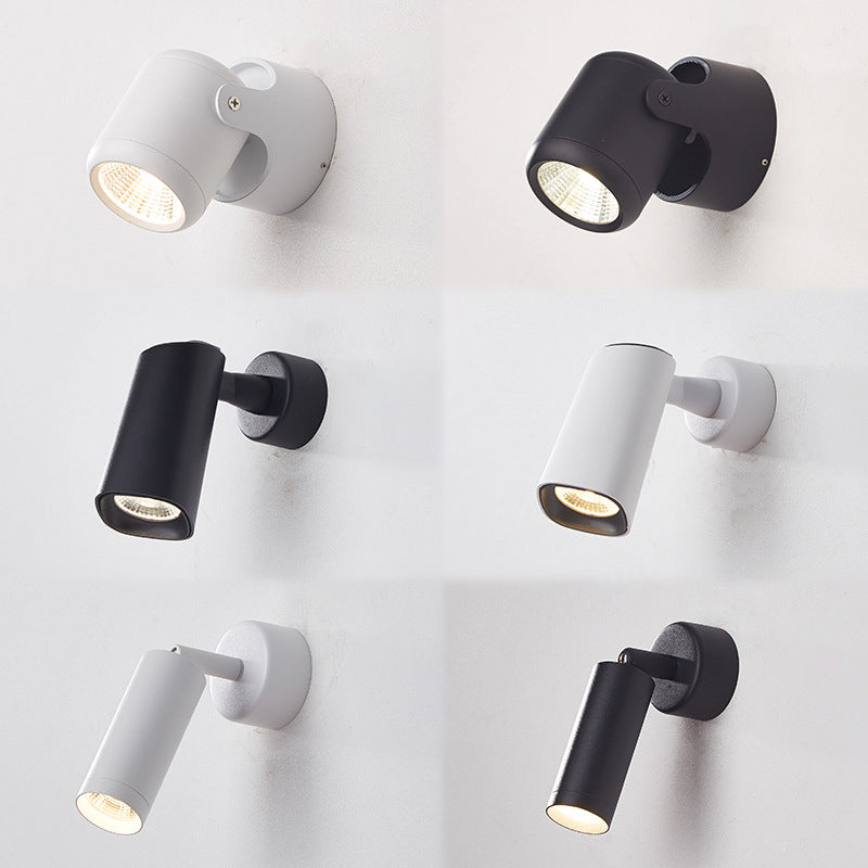 Half Cylinder Shade Single Light Reading Wall Light Modern Style Metal Wall Mount Light Fixture