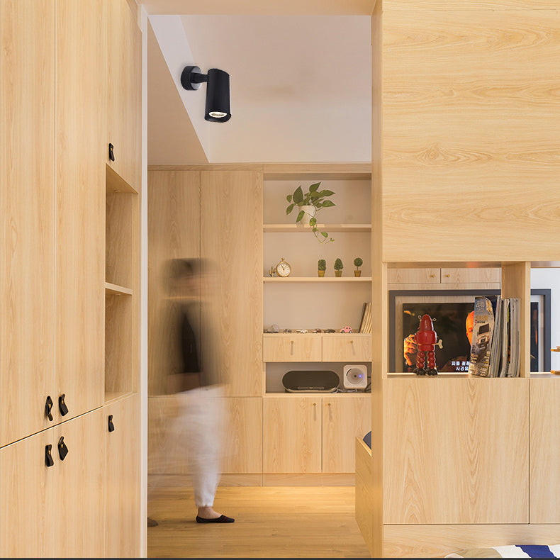 Half Cylinder Shade Single Light Reading Wall Light Modern Style Metal Wall Mount Light Fixture