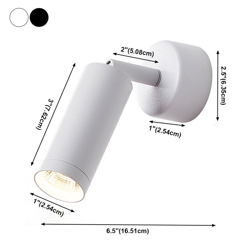 Half Cylinder Shade Single Light Reading Wall Light Modern Style Metal Wall Mount Light Fixture
