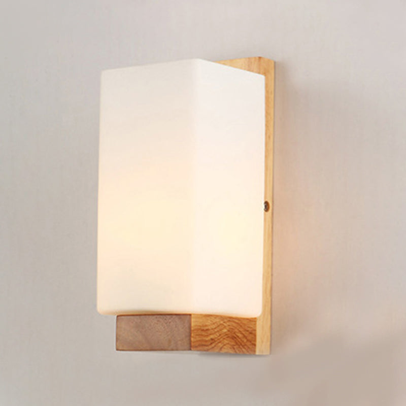 Holz- und Glasgeometrie -Wand -Lampen zeitgenössische Multi -Leuchten -Wandleuchte