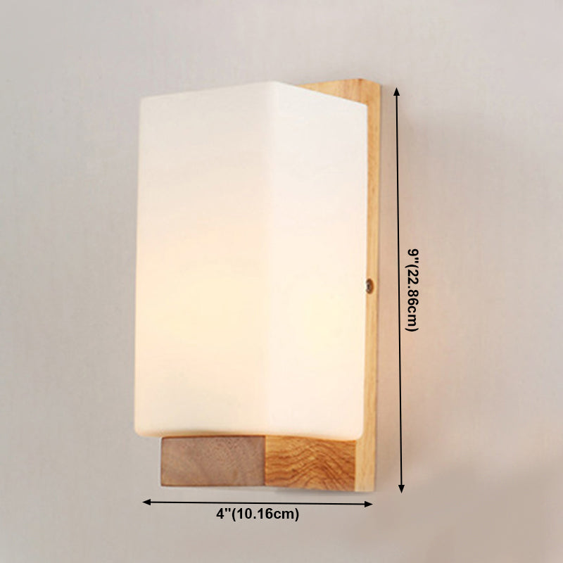 Holz- und Glasgeometrie -Wand -Lampen zeitgenössische Multi -Leuchten -Wandleuchte