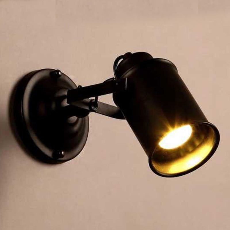 Metallzylinderwand montierte Lampen Industrial Style 1 Licht Wandleuchte Leuchte