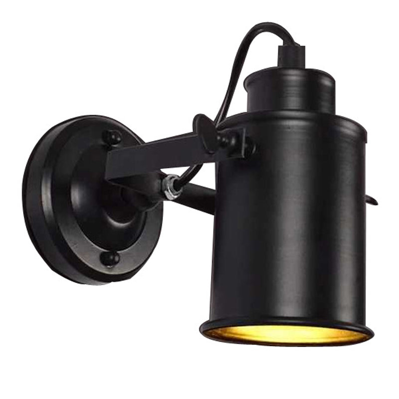 Metallzylinderwand montierte Lampen Industrial Style 1 Licht Wandleuchte Leuchte