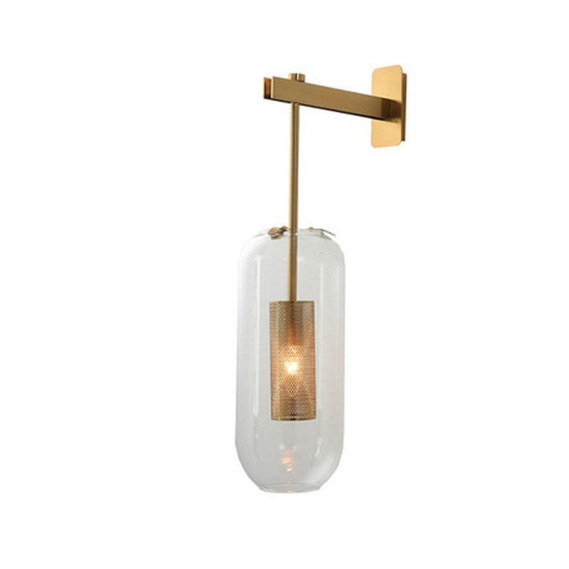 Glaszylinderwand montierte Lampen zeitgenössische 1 leichte Wandleuchte