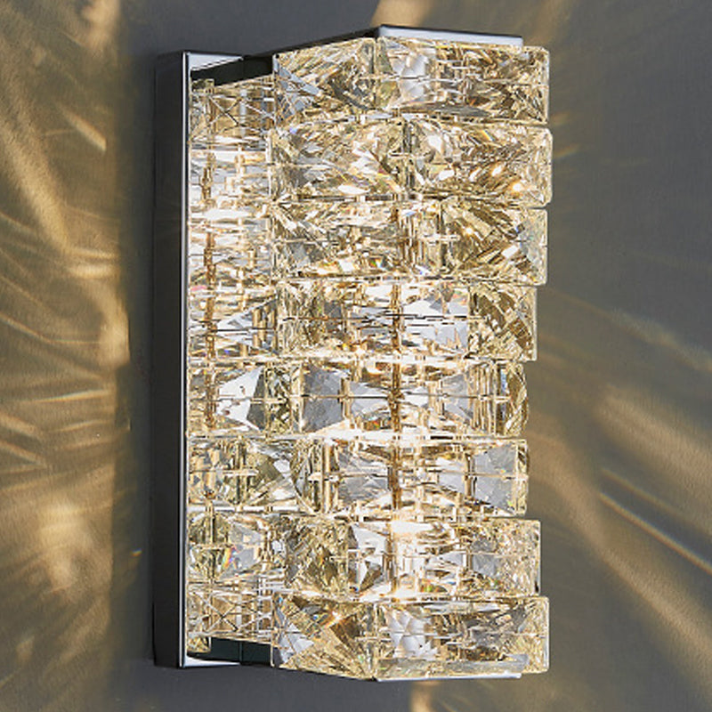 Geometrischer Schatten Einleichter Wandleuchter moderner Kristallwandmontageleuchte