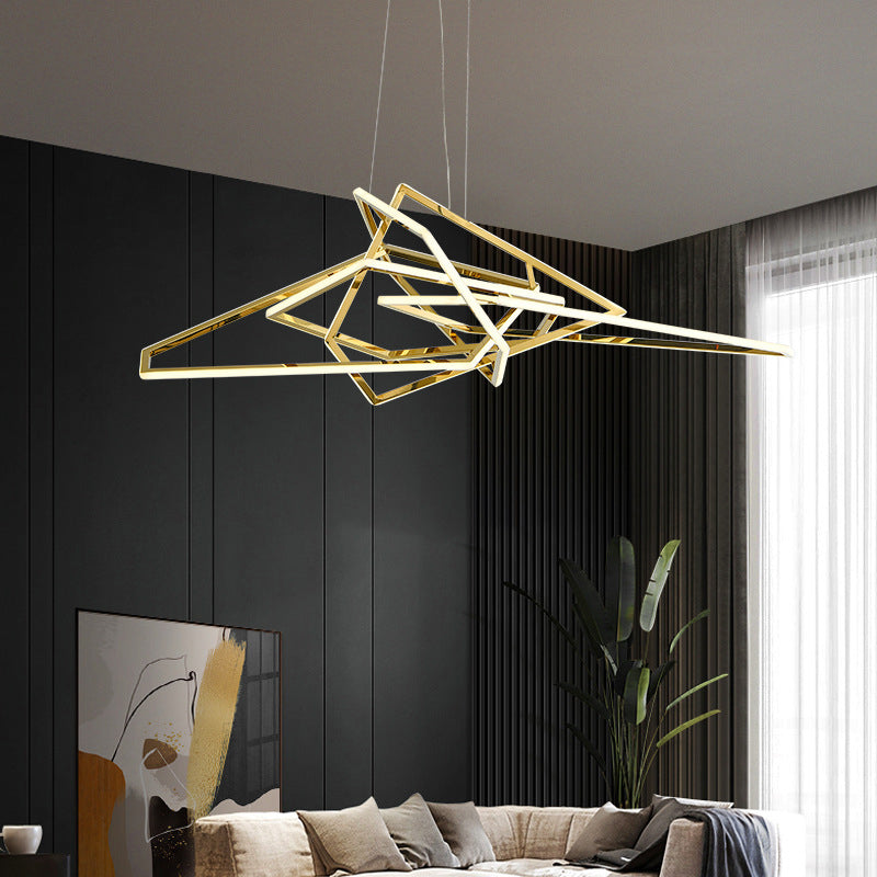 Geometrische metalen kroonluchter verlichtingsarmaturen moderne stijl hangende hanglampen