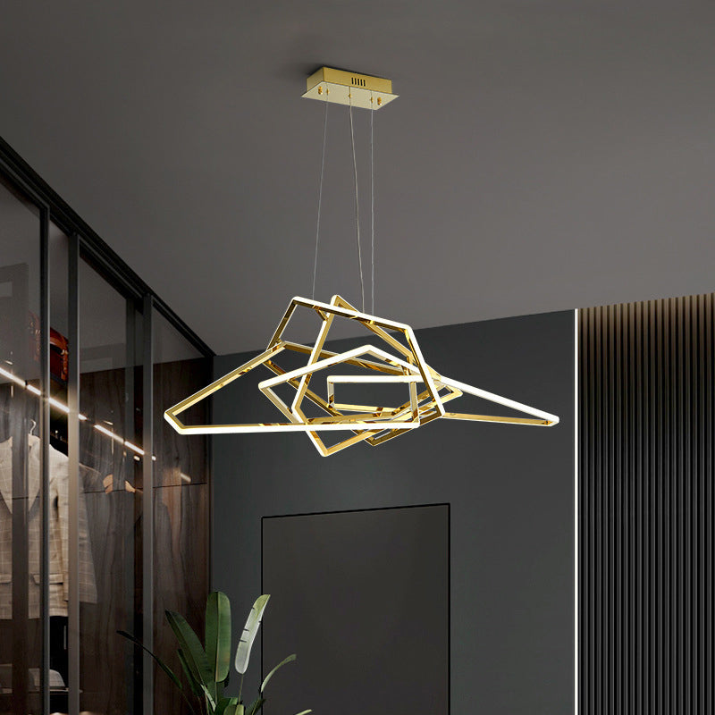 Geometrische metalen kroonluchter verlichtingsarmaturen moderne stijl hangende hanglampen