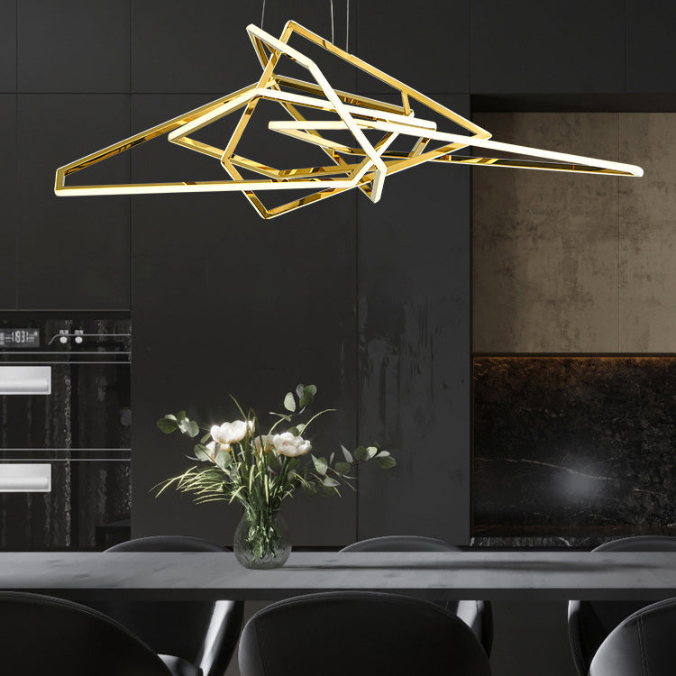 Geometrische metalen kroonluchter verlichtingsarmaturen moderne stijl hangende hanglampen