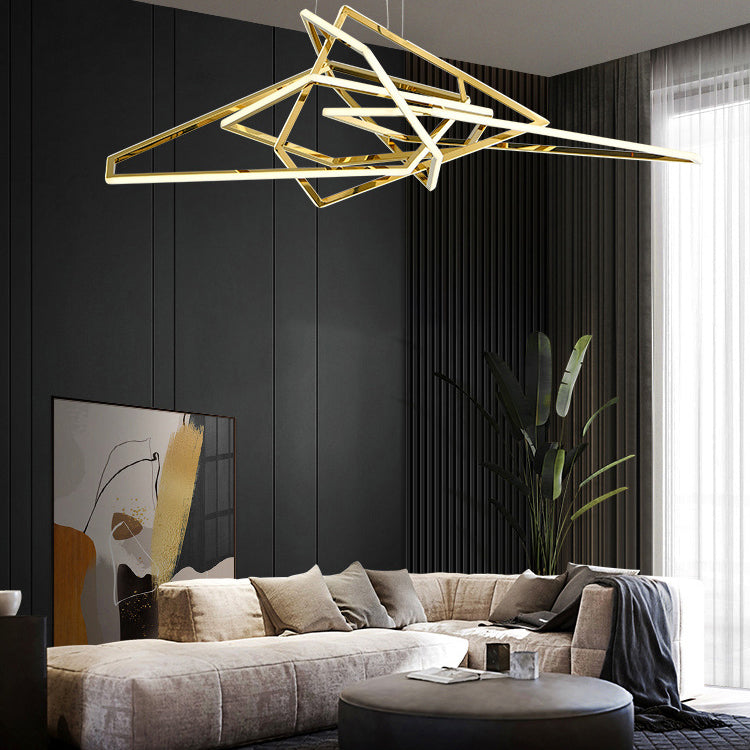 Geometrische metalen kroonluchter verlichtingsarmaturen moderne stijl hangende hanglampen