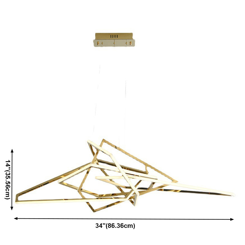 Geometrische metalen kroonluchter verlichtingsarmaturen moderne stijl hangende hanglampen