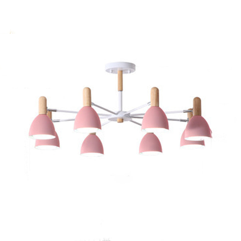 Multi -lichten conische hangende verlichtingsarmaturen moderne stijl metalen plafond kroonluchter