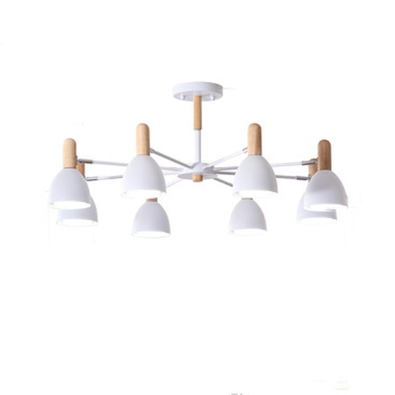 Multi -lichten conische hangende verlichtingsarmaturen moderne stijl metalen plafond kroonluchter