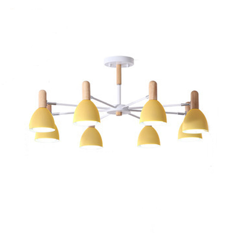 Multi -lichten conische hangende verlichtingsarmaturen moderne stijl metalen plafond kroonluchter