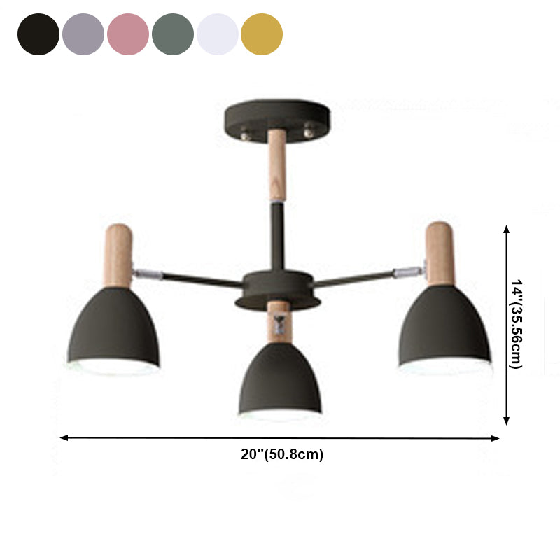 Multi -lichten conische hangende verlichtingsarmaturen moderne stijl metalen plafond kroonluchter