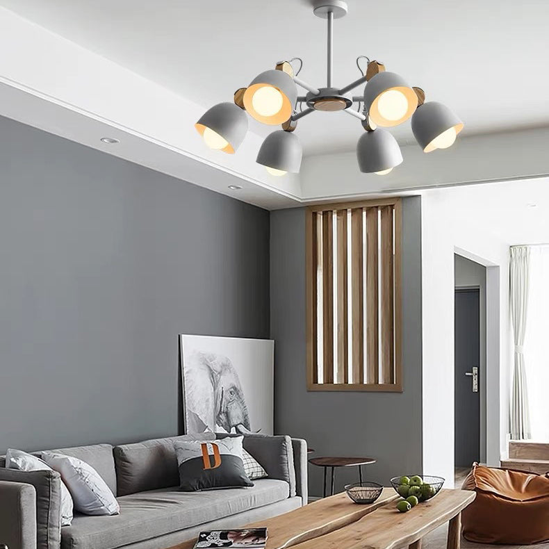 Modern Style Tapered Ceiling Pendant Light Metal Multi Lights Hanging Light Fixtures