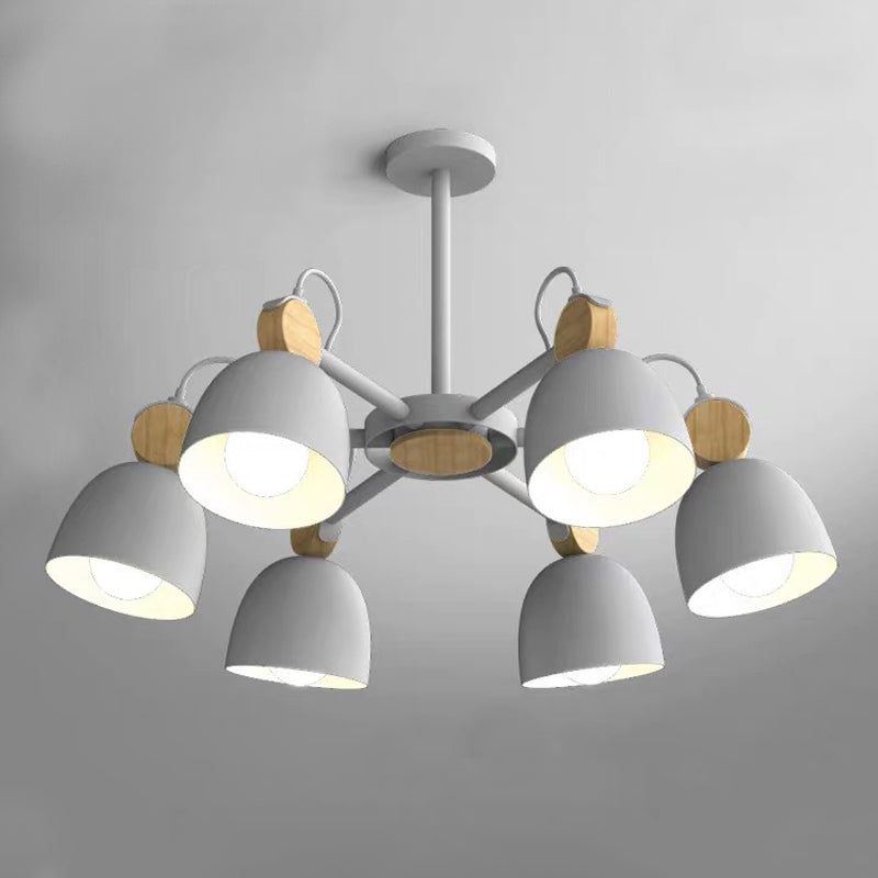 Modern Style Tapered Ceiling Pendant Light Metal Multi Lights Hanging Light Fixtures