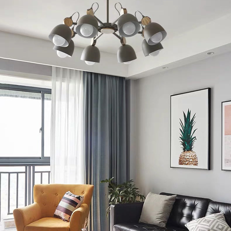 Modern Style Tapered Ceiling Pendant Light Metal Multi Lights Hanging Light Fixtures