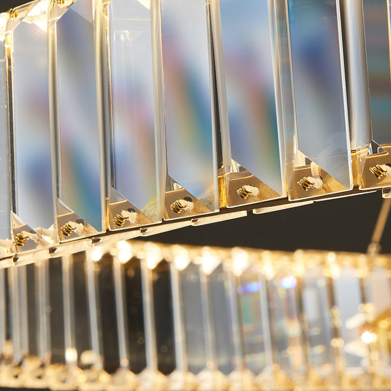 Moderne stijl helder kristal plafond hanger lichtring hangende verlichtingsarmaturen