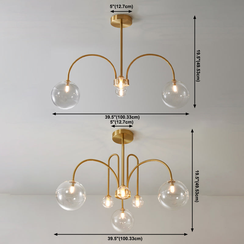 Modern Simple Style Pendant Chandelier Light Glass Hanging Ceiling Lights