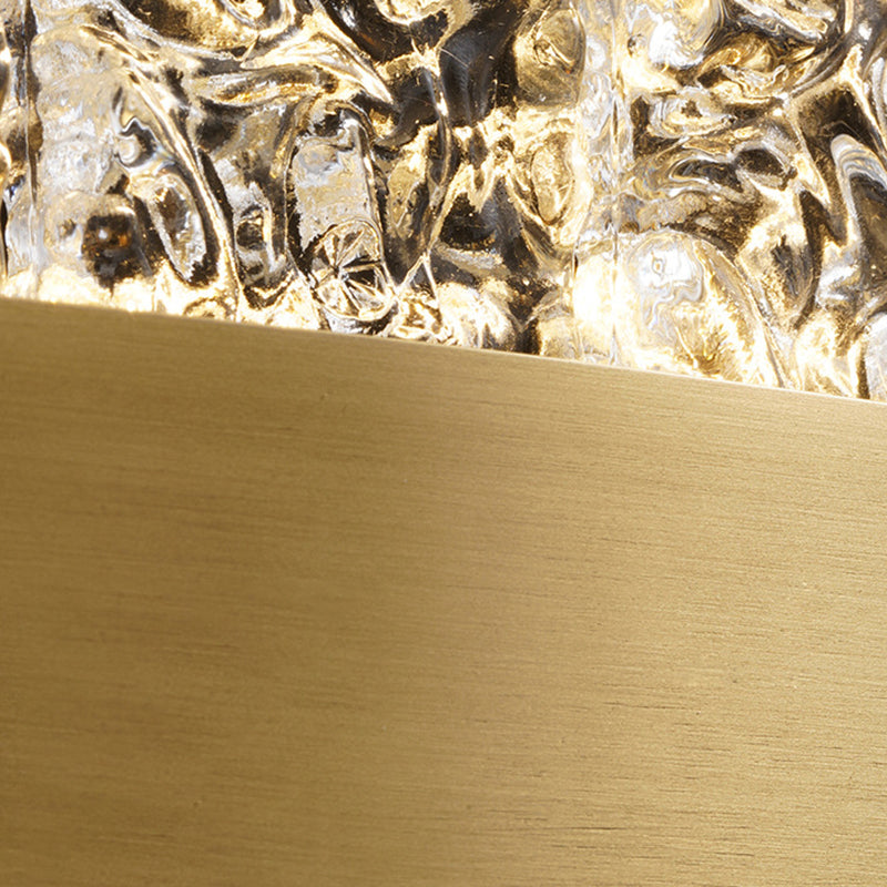 Light Luxury Style LED Pendant Chandelier Circular Glass Chandelier Lamp for Living Room