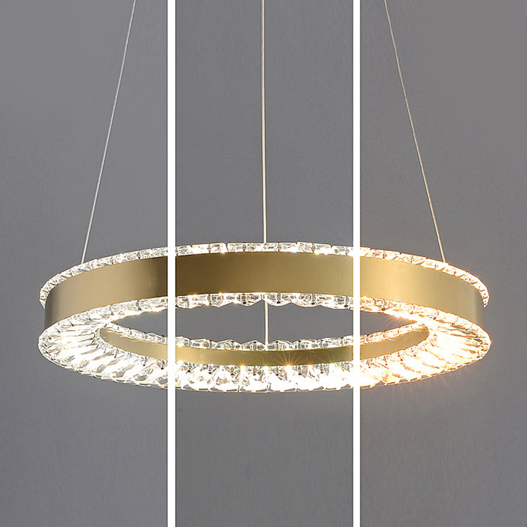 Moderno lampadario a pendente a led in stile lussuoso illuminazione lampadario cristallino