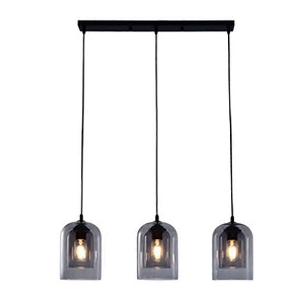 Doppelglas Hängelampe im modernen kreativen Stil Iron Bell Anhänger Licht für Esszimmer