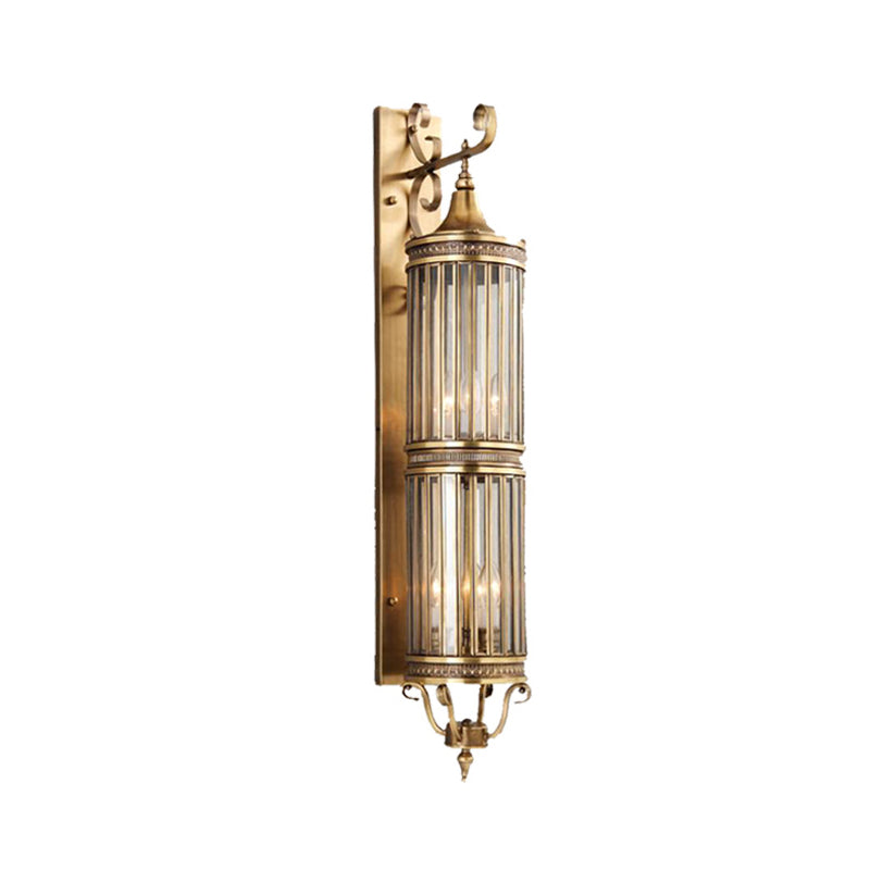 Cilinder slaapkamer wandverlichting vintage metaal 6-head messing/bronzen afwerking Arabische sconce lamp